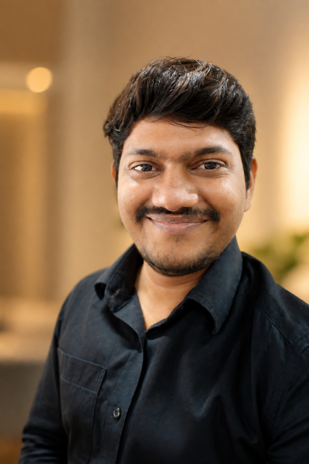 Singamsetti Krishna Kumar smiling